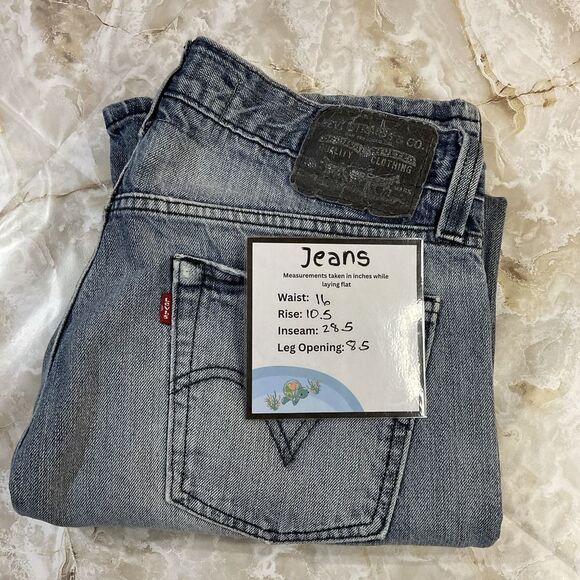 Levi's 514 Slim Straight Jeans Men's Blue Denim Pants - Picture 6 of 6